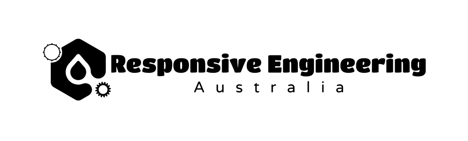 Responsive Engineering Black Business Logo Mobile